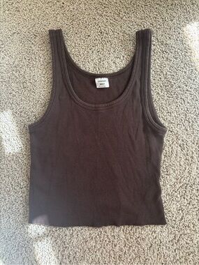 Sunday Best Chocolate Brown Ribbed Tank Top